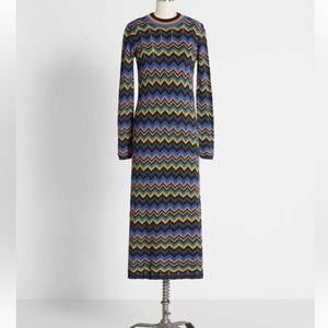 Modcloth Zig to my Zag Sweater Dress